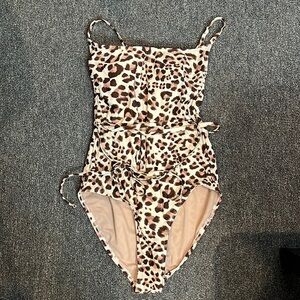 Women’s leopard print one piece swimsuit 2104
